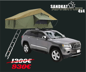 Sandkat4X4 Sandkat4x4 - SKYDOME - Tente de toit portefeuille 160x240 - 3-4 personnes