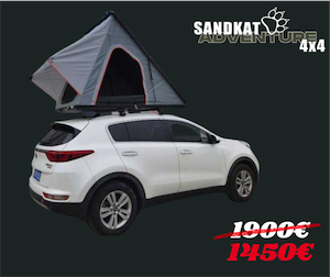 Sandkat4X4 Sandkat4x4 - QUEEN - Tente de toit coque rigide Alu 120 x 210 - 1-2 personnes