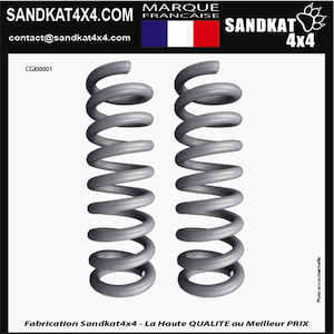 Sandkat4X4 Paire de ressorts hélicoidaux Sandkat4x4 - Rehausse +5cm - Avant - Mazda BT50 / Ford Ranger T6/T7